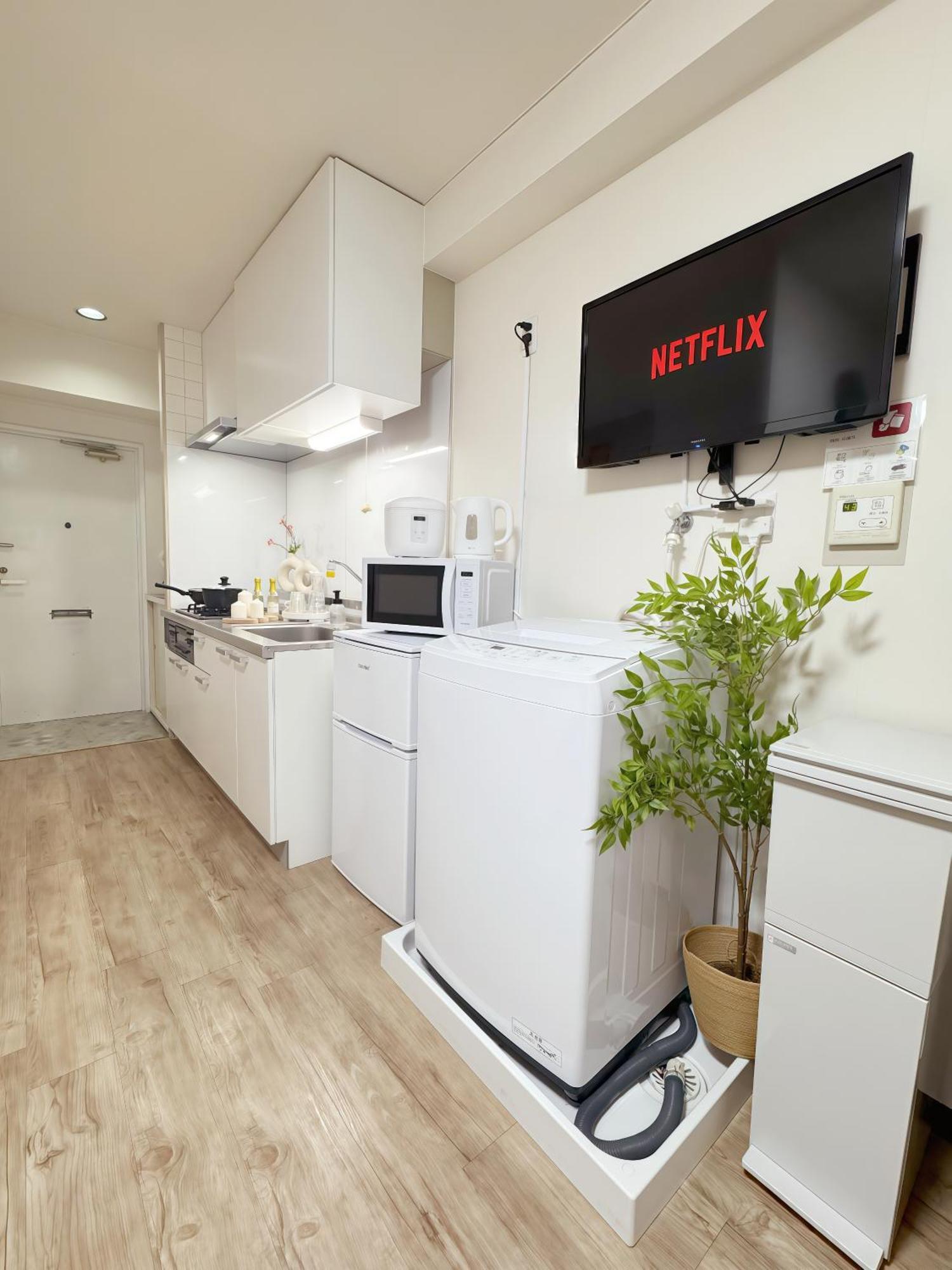 Rum i privatbostad 桜の川5 Asakusa 403 Skytree Bus 1 Min,free Wifi,cook,24 Convenience